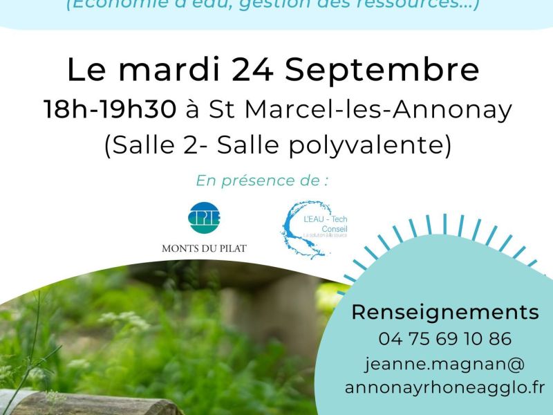 L'EAU ET NOUS DEMAIN - Réunion d'information